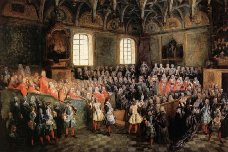 LANCRET, Nicolas Solemn Session of the Parliament for KingLouis XIV,February 22.1723 China oil painting art